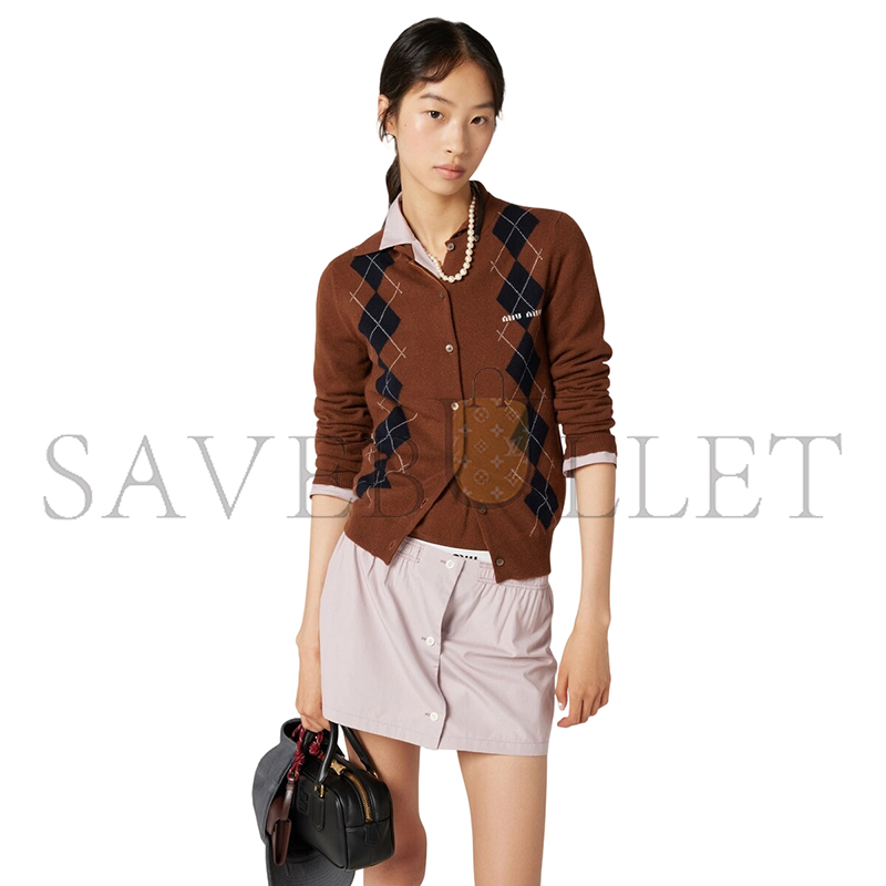 MIU MIU CASHMERE KNIT CARDIGAN MMF896